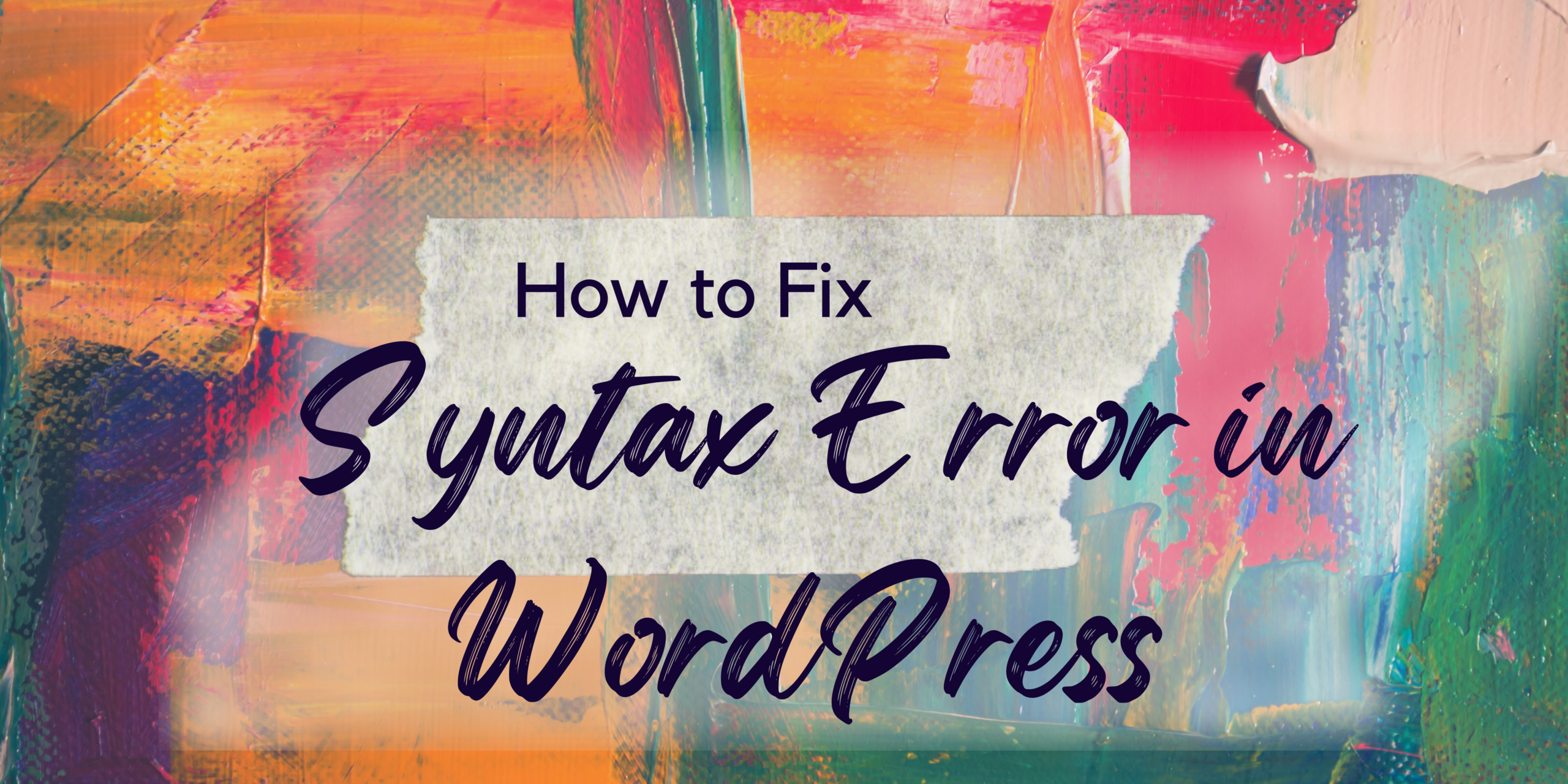 Syntax Error in WordPress