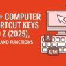 Computer Shortcut Keys A to Z