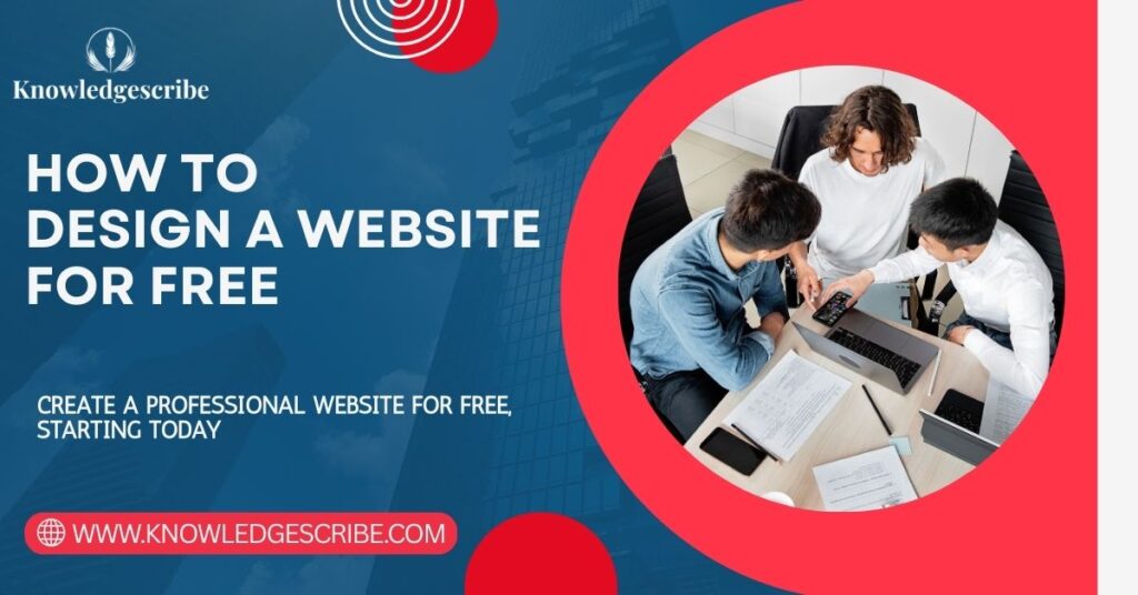 how to design a website for free