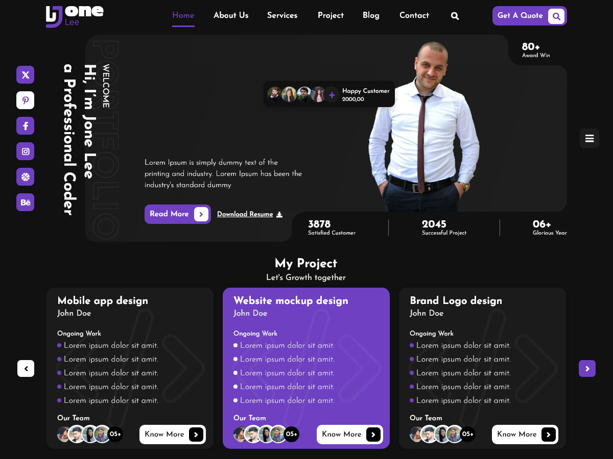 Free WordPress Themes : Download for Your Website 8 Unique Freelancer Portfolio