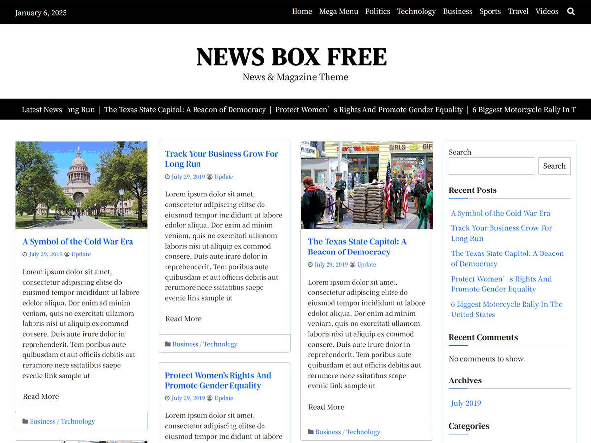 Free WordPress Themes : Download for Your Website 19 News Box Free