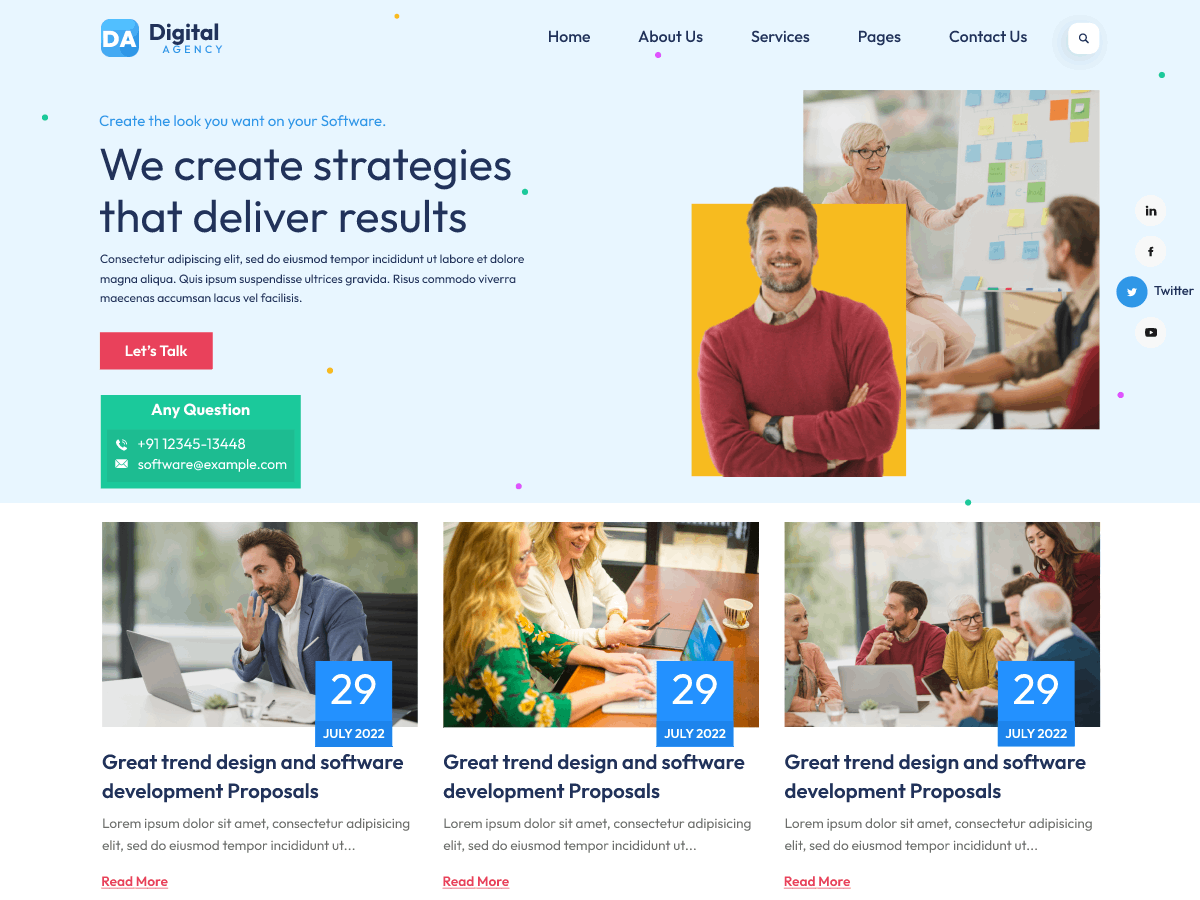 Free WordPress Themes : Download for Your Website 14 Freelancer Digital Agency