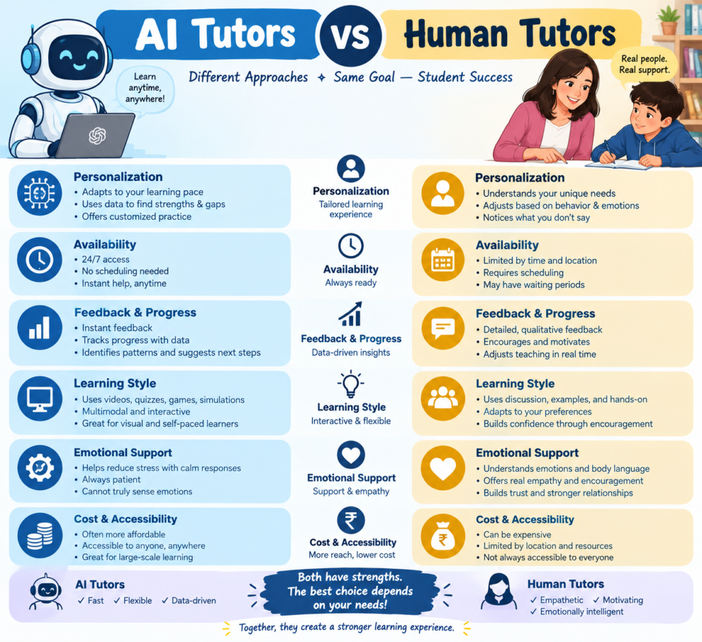AI Tutors vs Human Tutors: 7 Powerful Facts About the Future of Learning