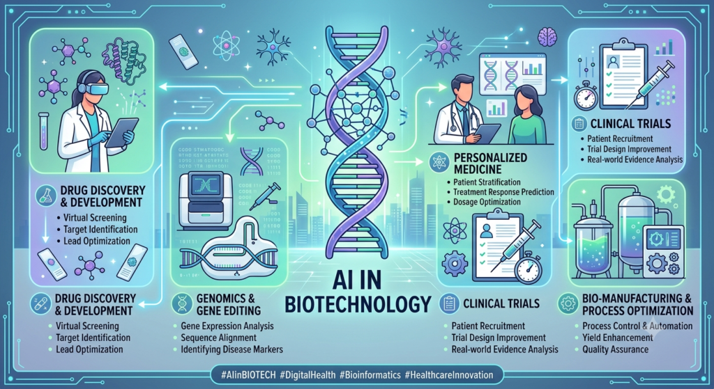 AI in Biotechnology: 10 Powerful Applications and Future Trends 3 AI in Biotechnology: 10 Powerful Applications and Future Trends